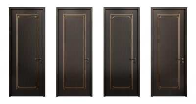 新中式单开门3D模型下载